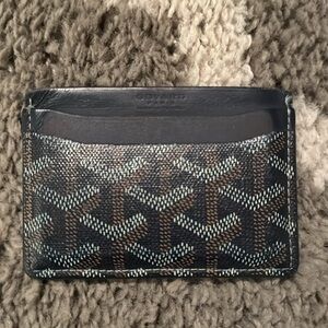 100% authentic Goyard card holder navy blue